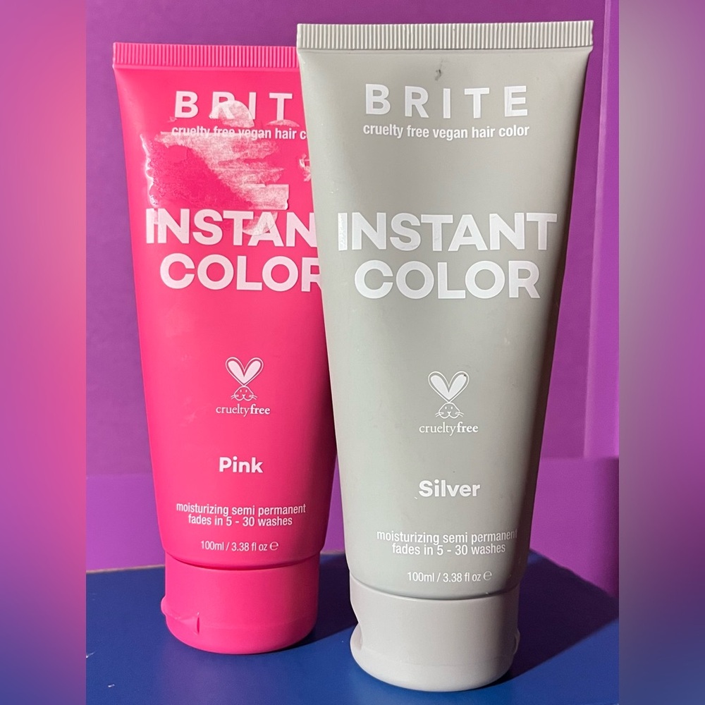 Brite Instant Color Hair Dye Set - Pink and Silver